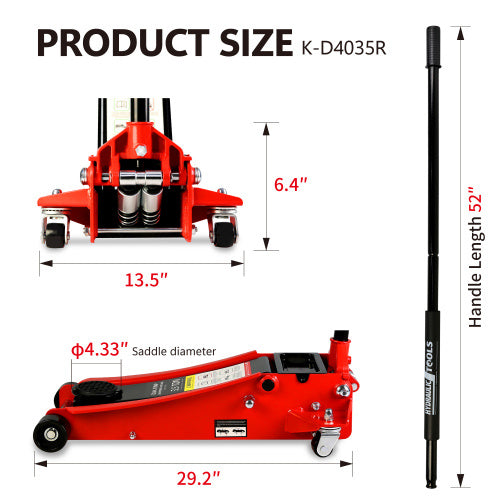 Floor Jacks, 3.5 Ton Low Profile Floor Jacks Unavailable Platforms- Welfel , Temu