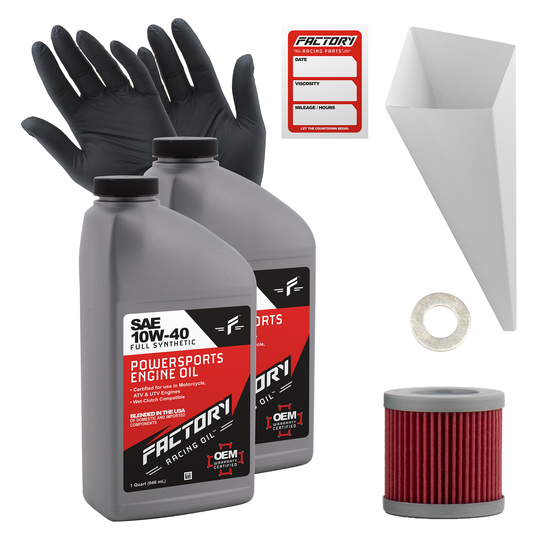 Factory Racing Parts SAE 10W-40 2 Quart Oil Change Kit For Suzuki DR-Z400 DR-Z400SM-0