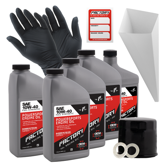 Factory Racing Parts SAE 10W-40 Full Synthetic 4.5 Quart Oil Change Kit fits Suzuki C90B, VL1500 LC-0