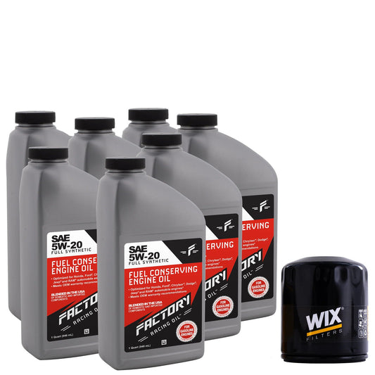 Factory Racing Parts Basic Oil Change Kit Compatible with Chrysler 300 5.7L 2005-2007 5W-20 Oil - 7 Quarts-0